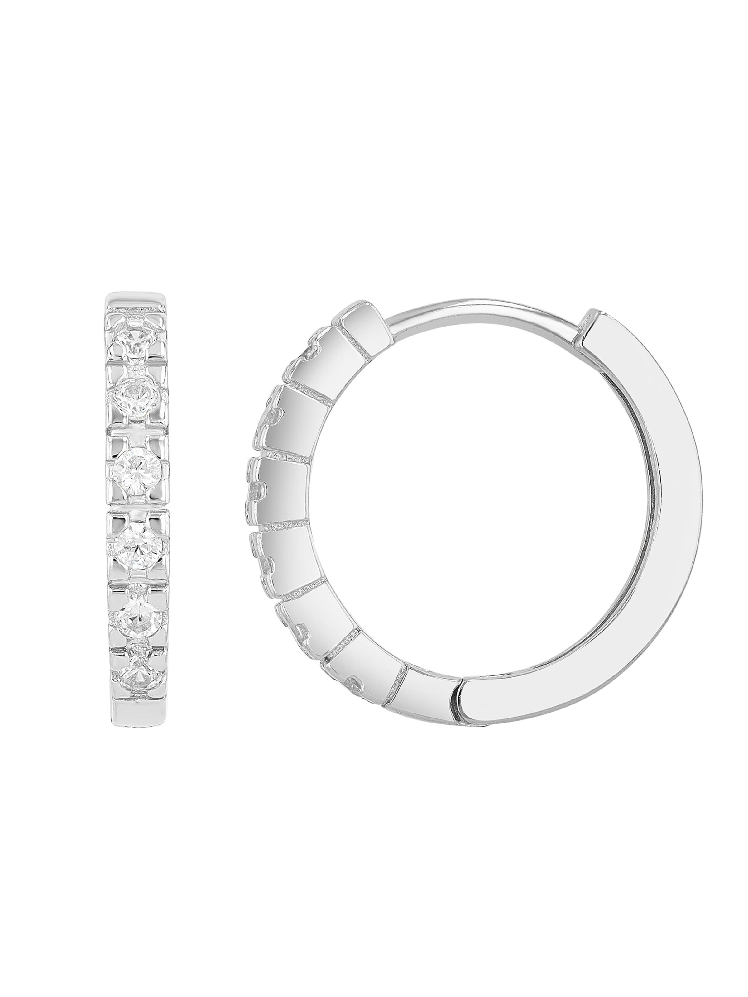 Akzent Earrings '"Gea" aus 925 Sterlingsilber, vergoldet' in Silver