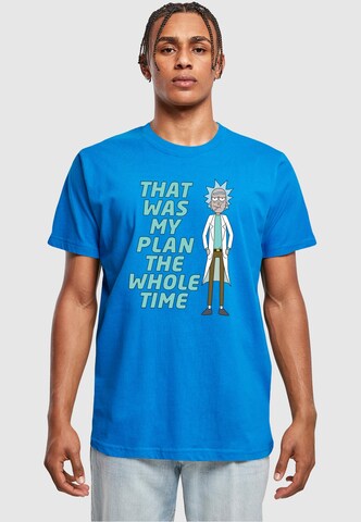 Merchcode Shirt 'Rick and Morty - My Plan' in Blue: front