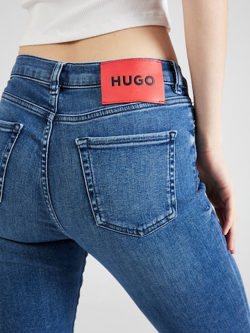 HUGO Red Slimfit Kavbojke '932' | modra barva