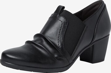 JANA Platform Heels in Black: front