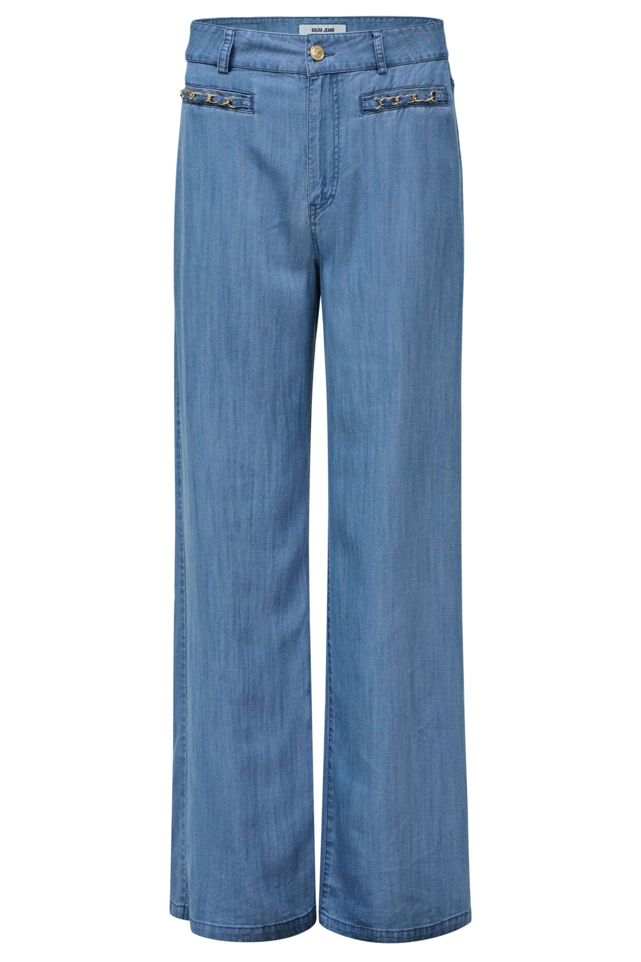 Regular Pantalon chino Salsa Jeans en bleu : devant