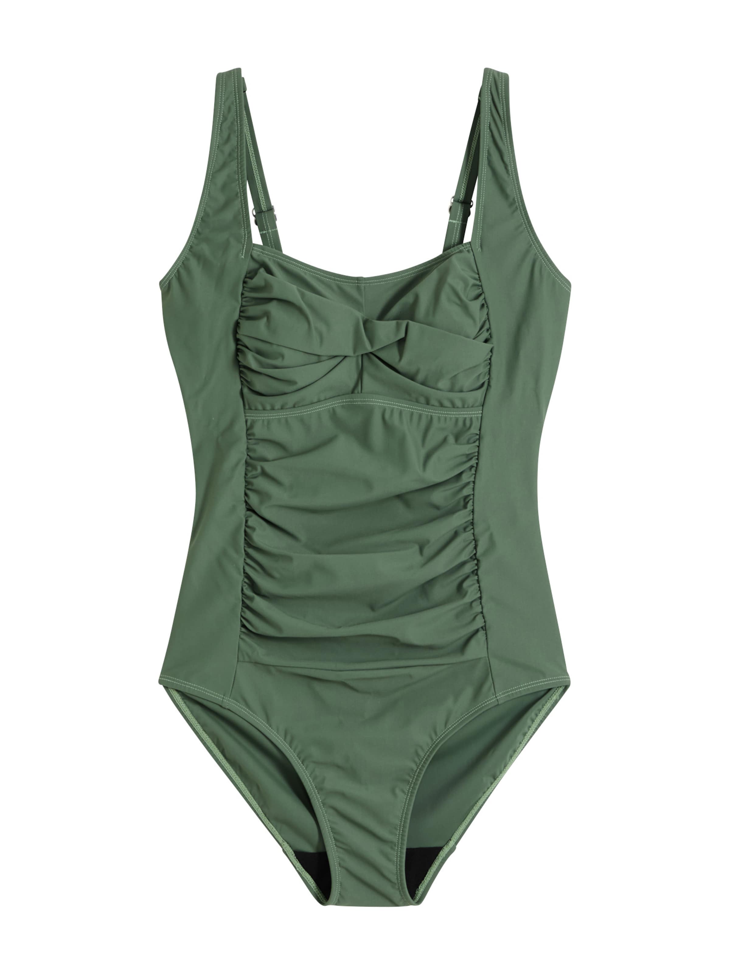 bonprix Klassiek Shaping-badpak in Groen: voorkant
