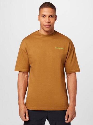T-Shirt 9N1M SENSE en marron : devant