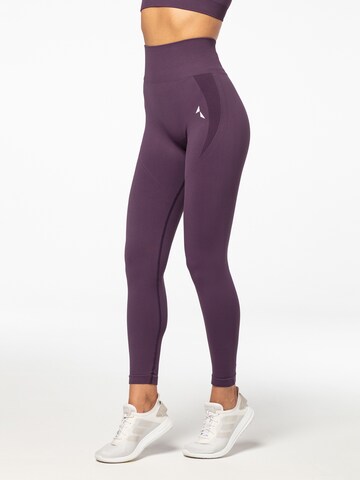 Carpatree Slimfit Sportbroek 'Arcade ' in Lila: voorkant