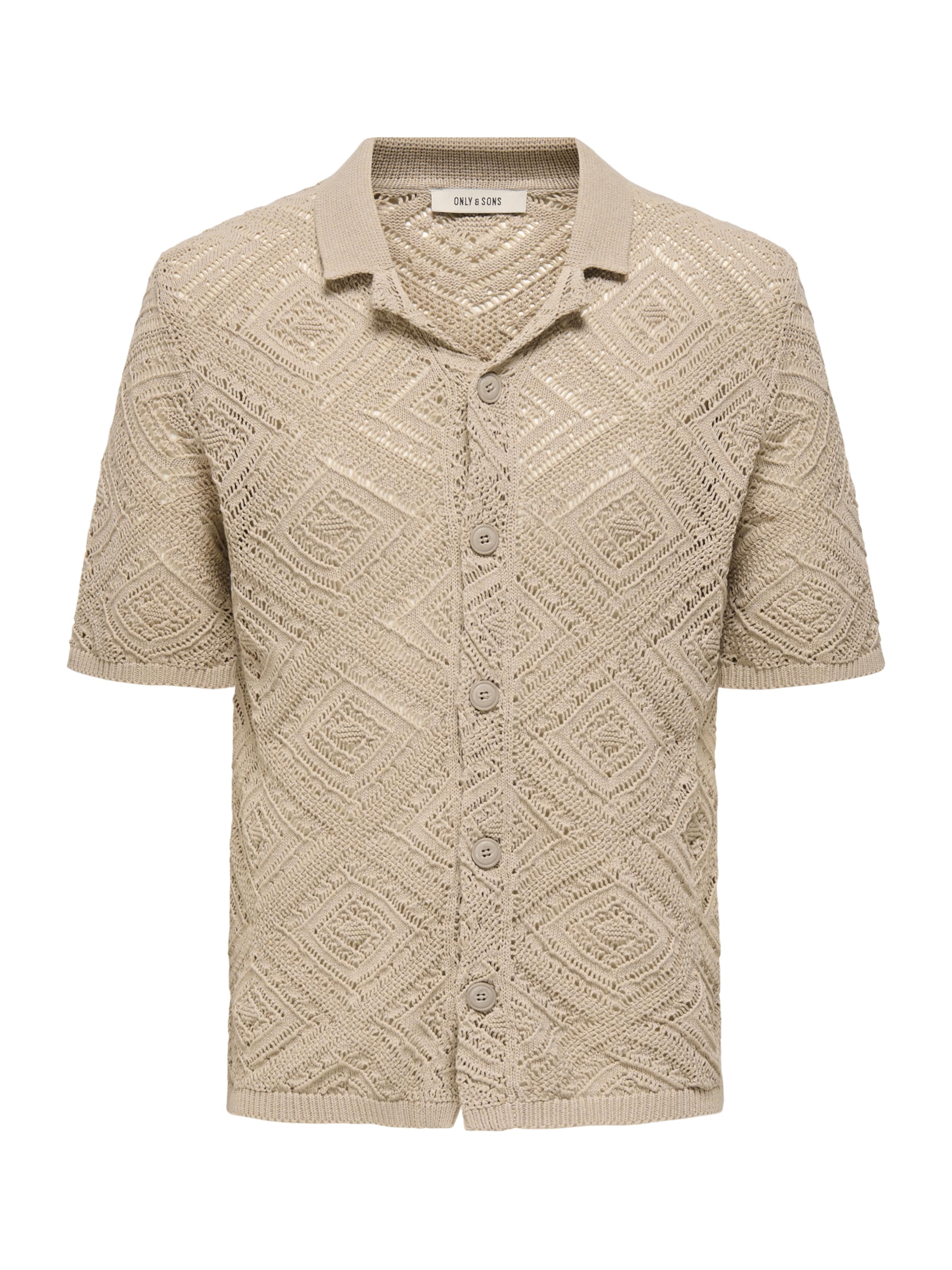 bēšs Only &amp; Sons Adīta jaka &#x27;ONSKOLMAR&#x27;: no priekšpuses