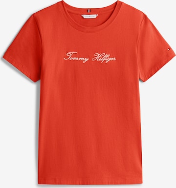 T-shirt TOMMY HILFIGER en orange : devant