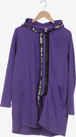 Tredy Sweatshirt & Zip-Up Hoodie in XXXL in Purple: front