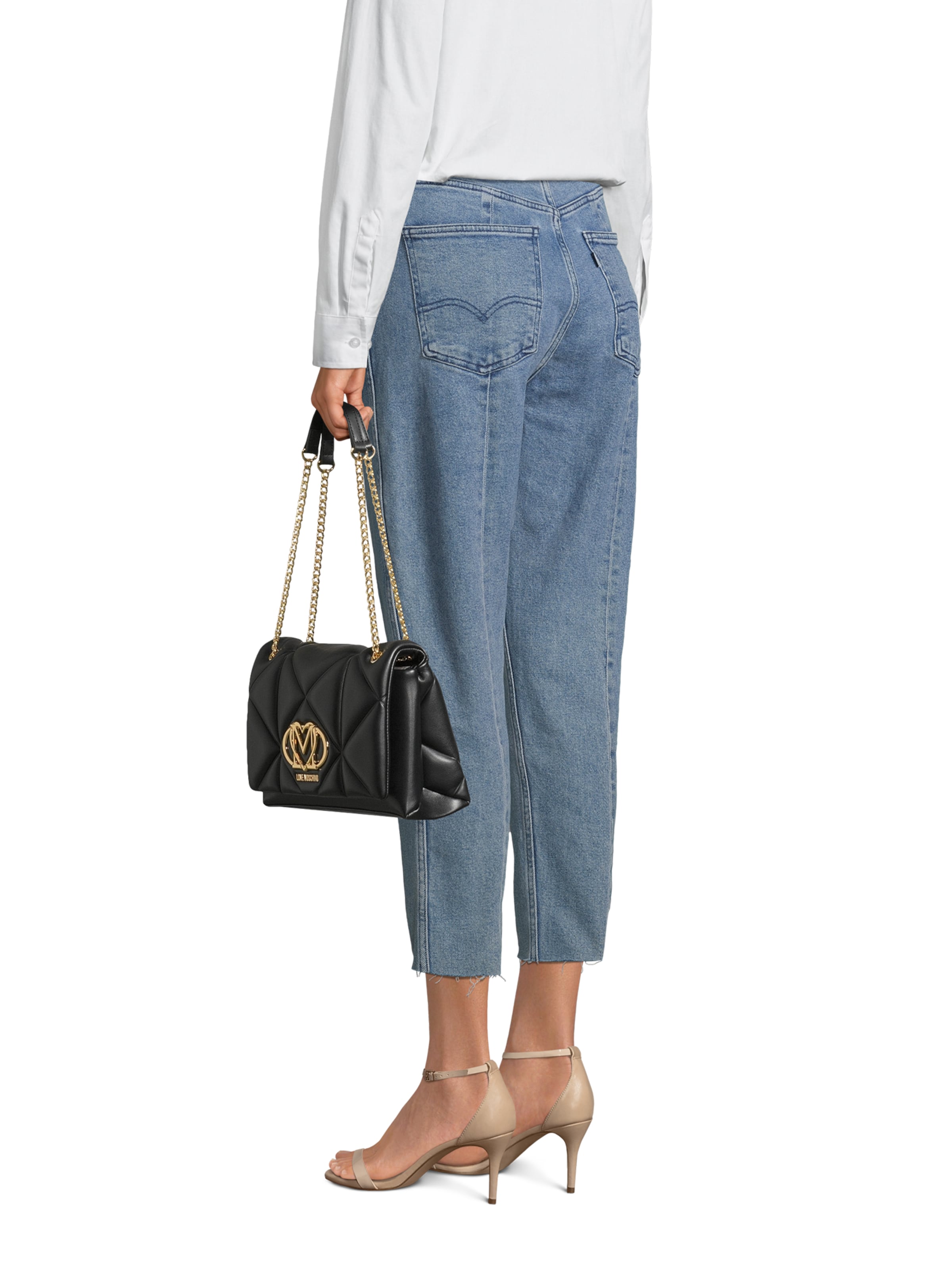 Love Moschino Kabelka na rameno - Čierna: predná strana