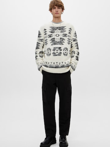 Pull&Bear regular Cargobukser i sort: forside