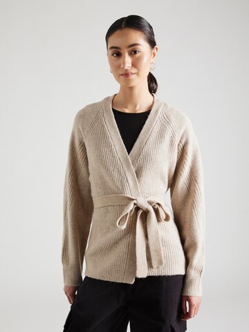 VILA Gebreid vest 'Loraine' in Beige: voorkant