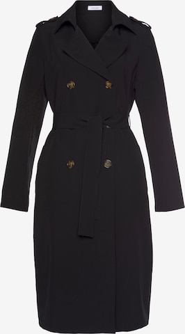 LASCANA Between-Seasons Coat in Black: front