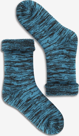 Polar Husky Socks in Blue: front