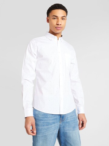 s.Oliver Slim fit Button Up Shirt in White: front