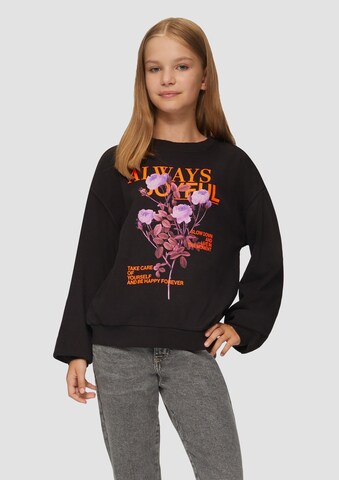 Sweat-shirt s.Oliver en noir : devant