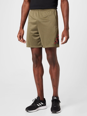 ADIDAS PERFORMANCEregular Sportske hlače 'Train Essentials Seasonal ' - zelena boja: prednji dio