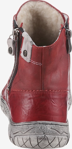 KRISBUT Lace-Up Ankle Boots in Red