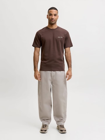 JACK & JONES Shirt 'Abstract' in Brown