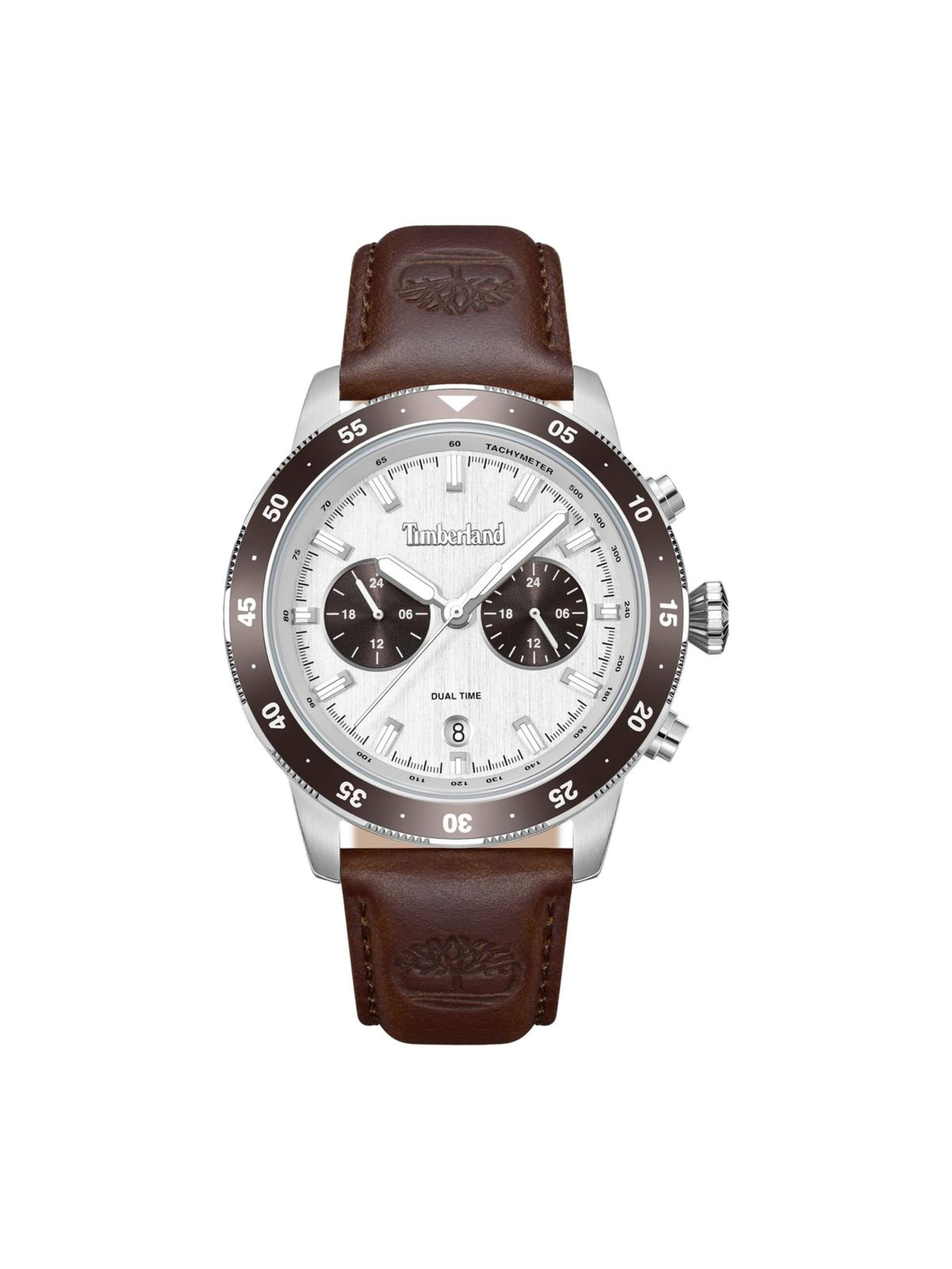 Montre à affichage analogique TIMBERLAND en argent : devant