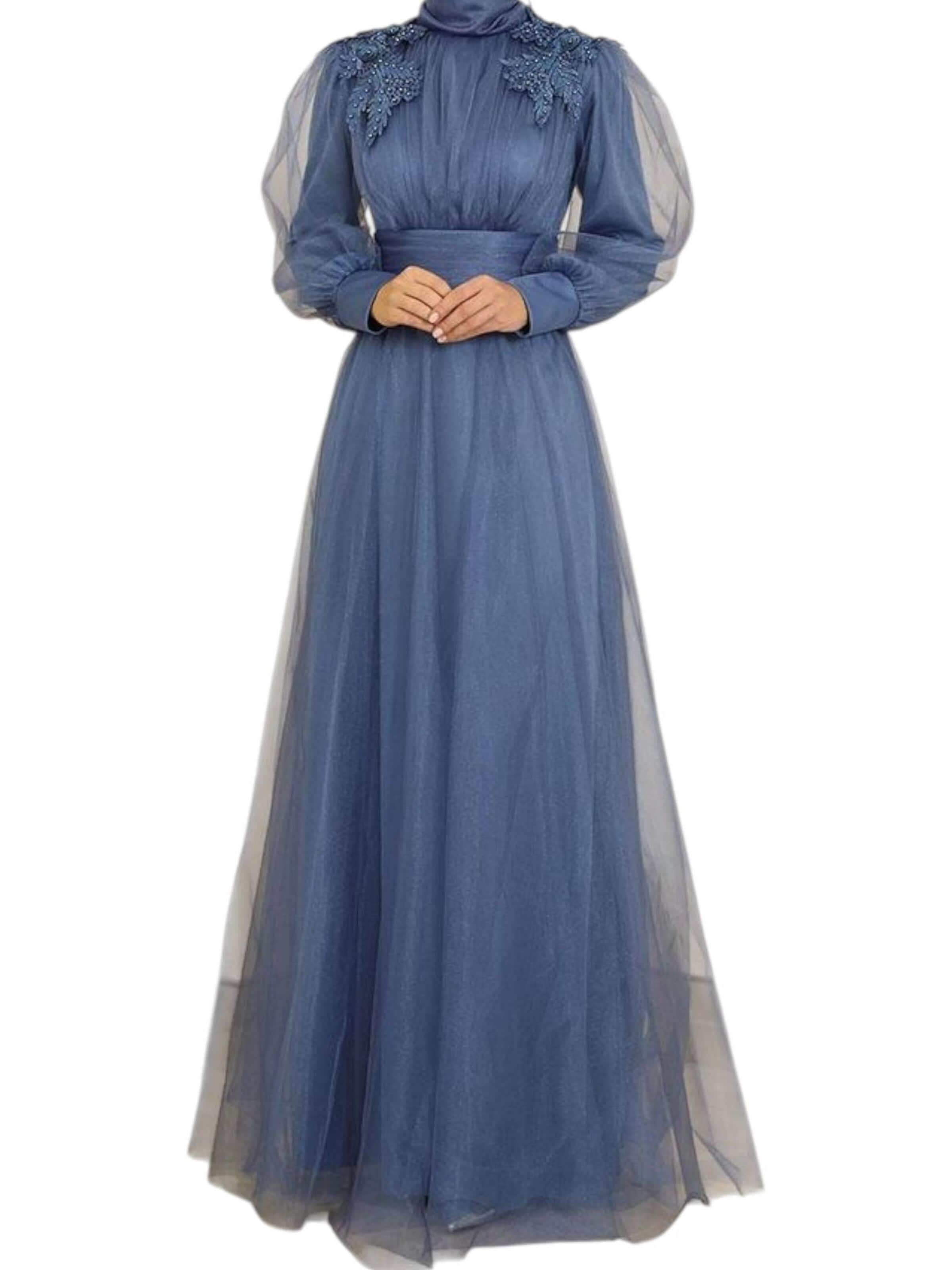 Robe de soirée 'MINEL' fashionshowcase en bleu