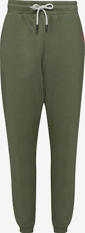 GREENBOMB Tapered Trousers in Green: front