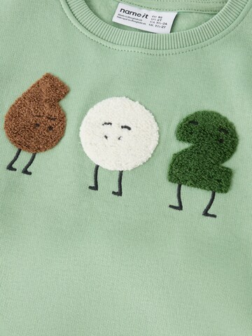 NAME IT - Sweatshirt 'NMMOLAV' em verde