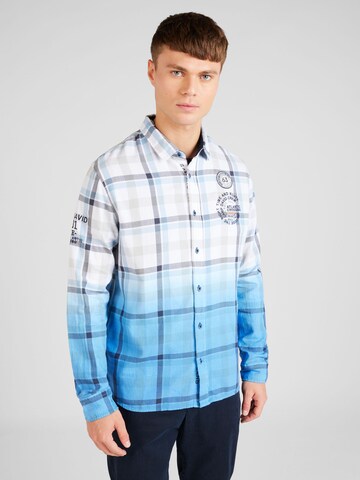 Coupe regular Chemise CAMP DAVID en bleu : devant