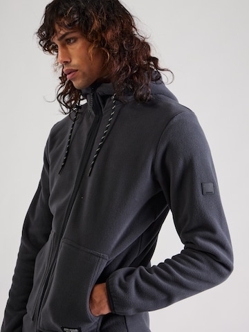INDICODE JEANS Fleece Jacket 'Reid' in Grey