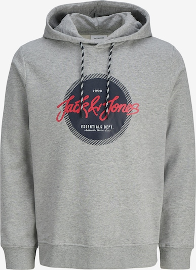 JACK & JONES Sweater majica 'Urban' u tamno plava / siva melange / jarko crvena, Pregled proizvoda