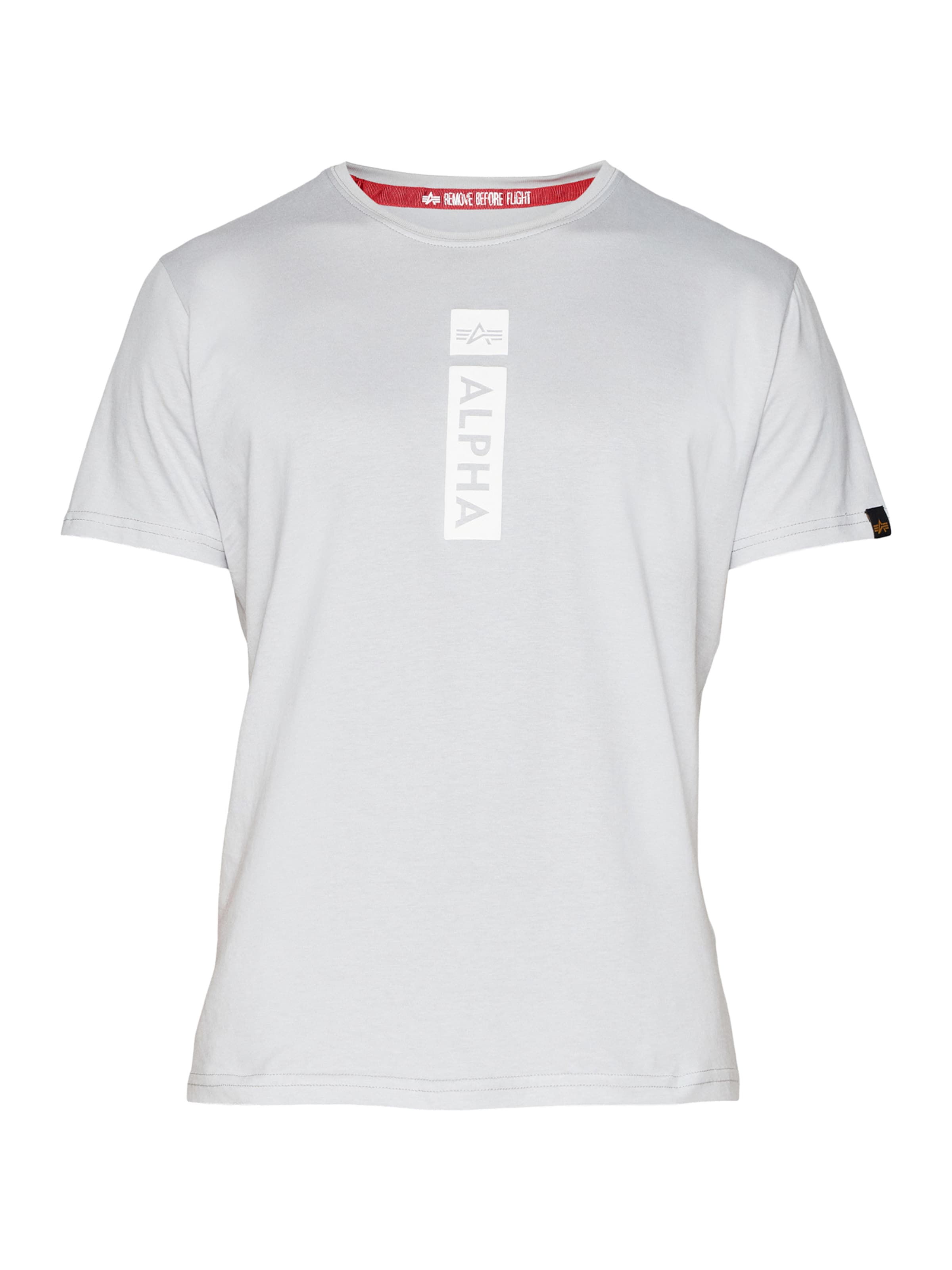 ALPHA INDUSTRIES Tričko - Sivá: predná strana