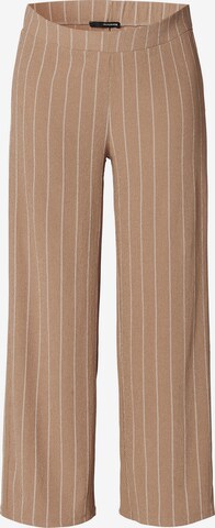 Supermom Wide leg Broek 'Stripe' in Bruin: voorkant