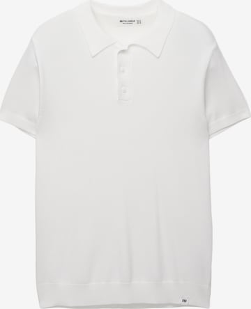 Pull&Bear Poloshirt in Weiß: Vorderseite