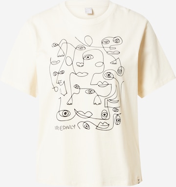 Iriedaily T-Shirt 'Faces' in Weiß: predná strana