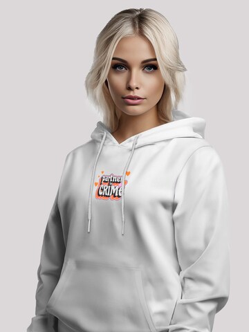 Sweat-shirt 'Partner In Crime Valentinstag' F4NT4STIC en blanc