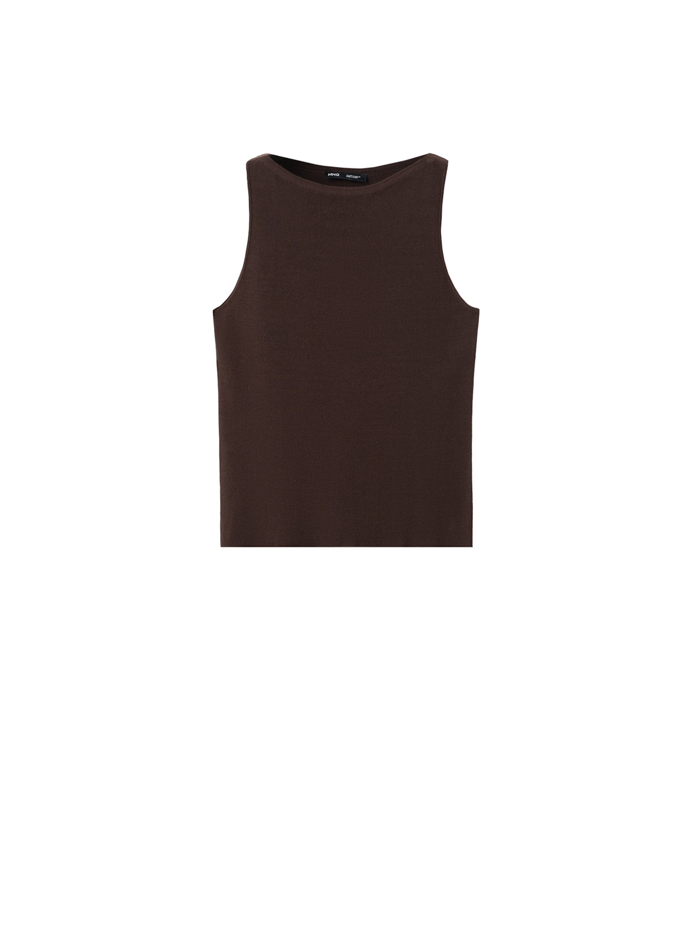 Top in maglia 'SUENYO' di MANGO in marrone: frontale