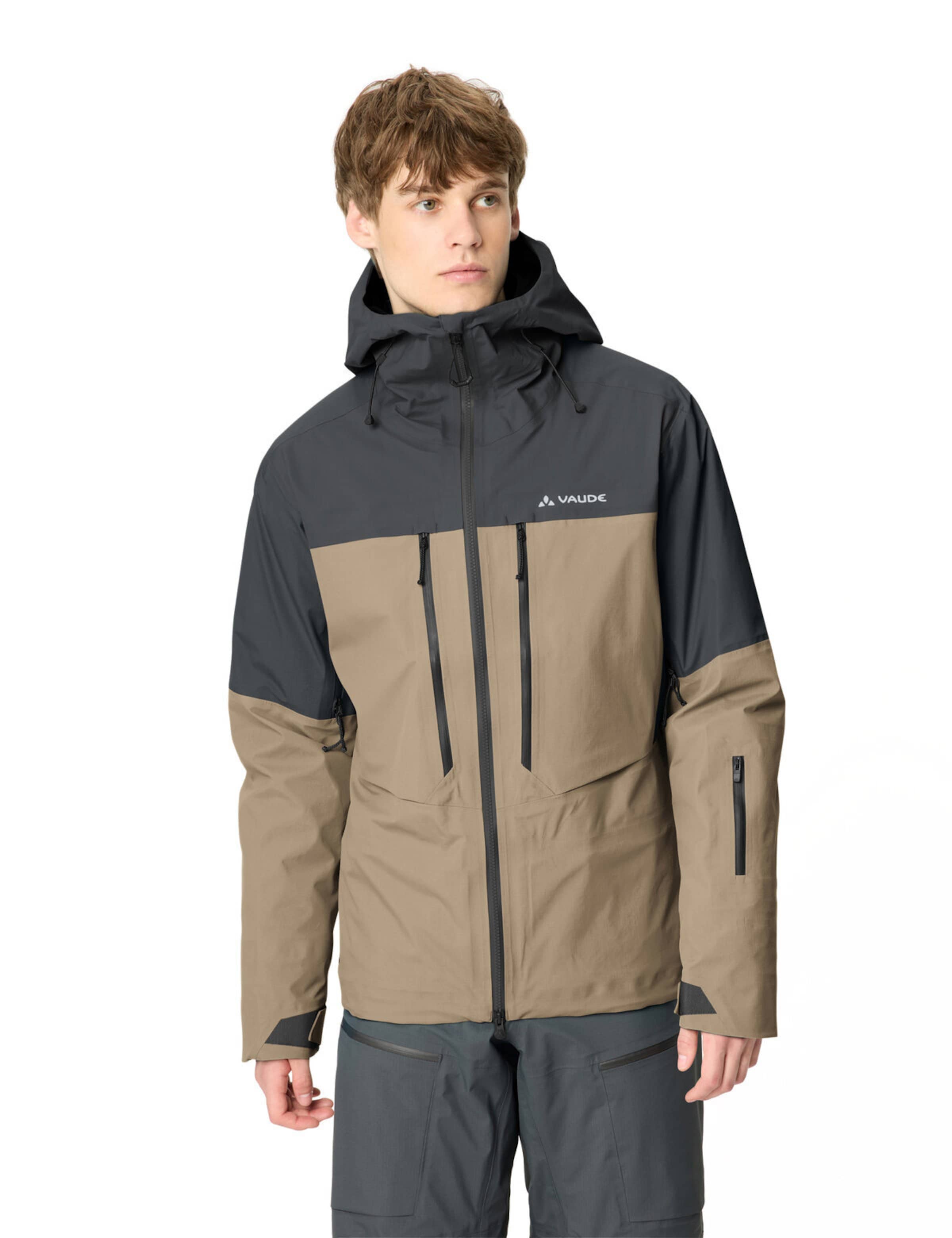 VAUDE Sports jacket 'Monviso II' in Beige: front