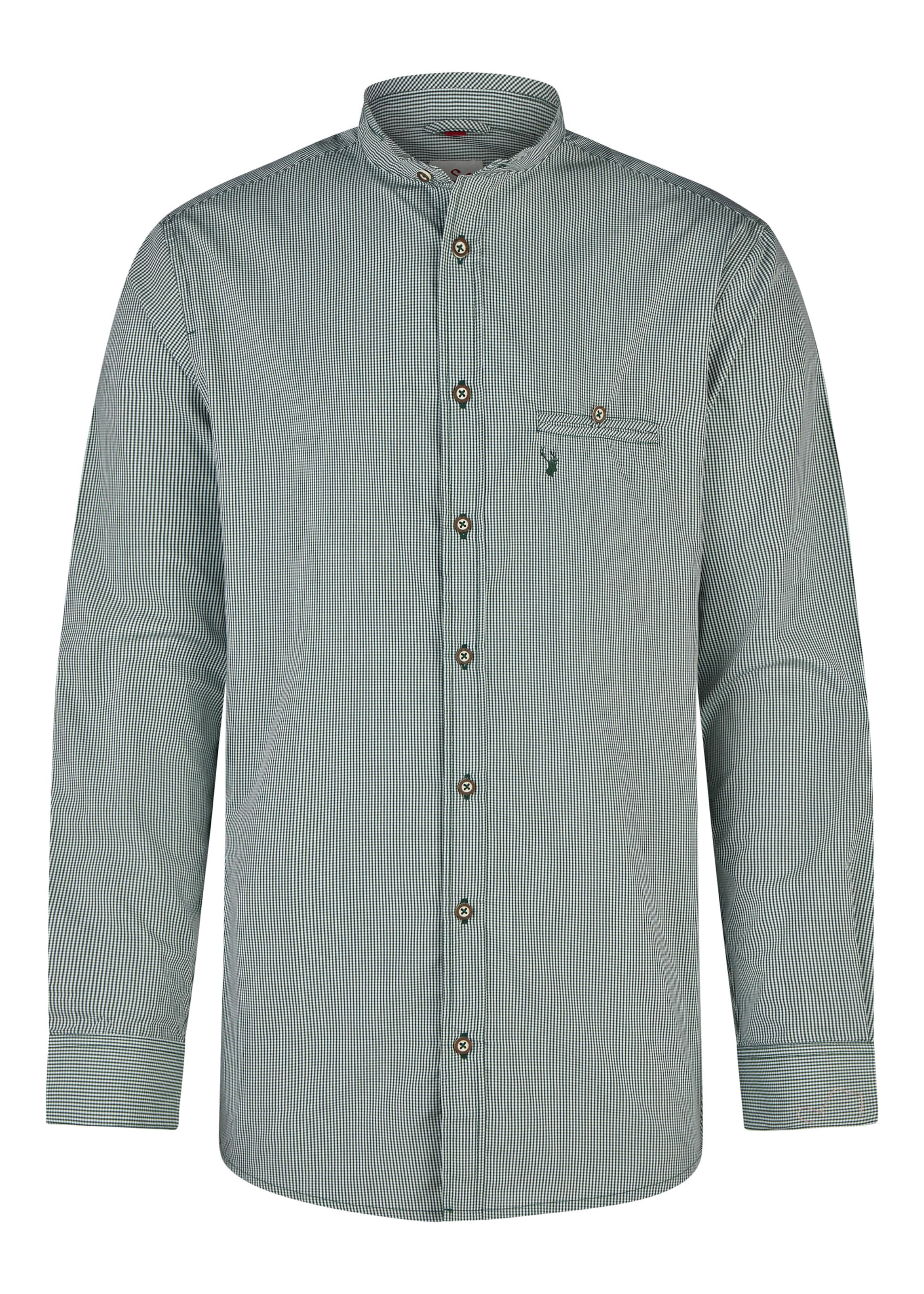 Coupe regular Chemise folklorique 'Alexander' SPIETH & WENSKY en vert : devant