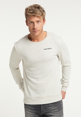 Sweat-shirt TUFFSKULL en gris : devant