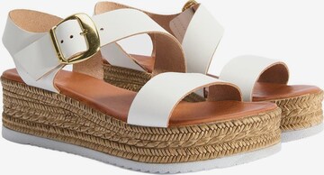 Desa Sandals 'Keilsandalen' in White: front