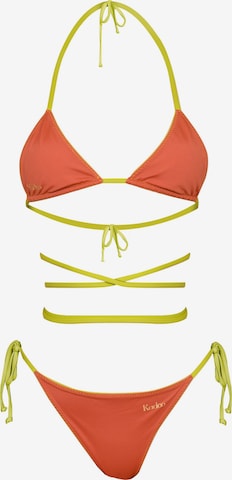 Triangle Bikini 'ECONYL® Catch me Joker Set 2-tlg. wendbar' Kadoo en orange : devant