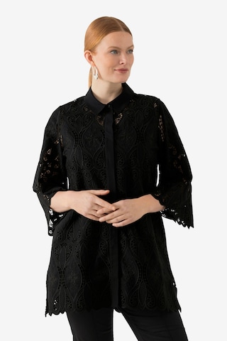 Ulla Popken Blouse in Zwart: voorkant