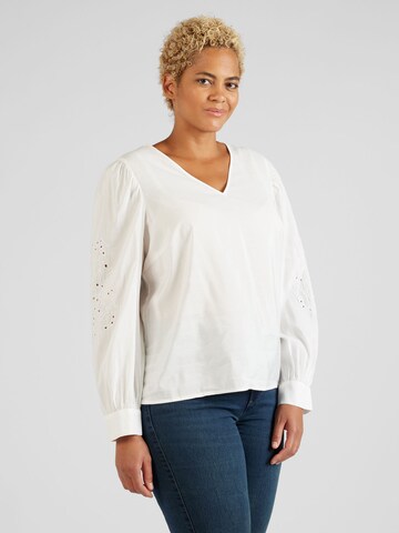 Vero Moda Curve Blus 'Sani' i vit: framsida