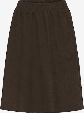 Jupe KAFFE CURVE en marron : devant