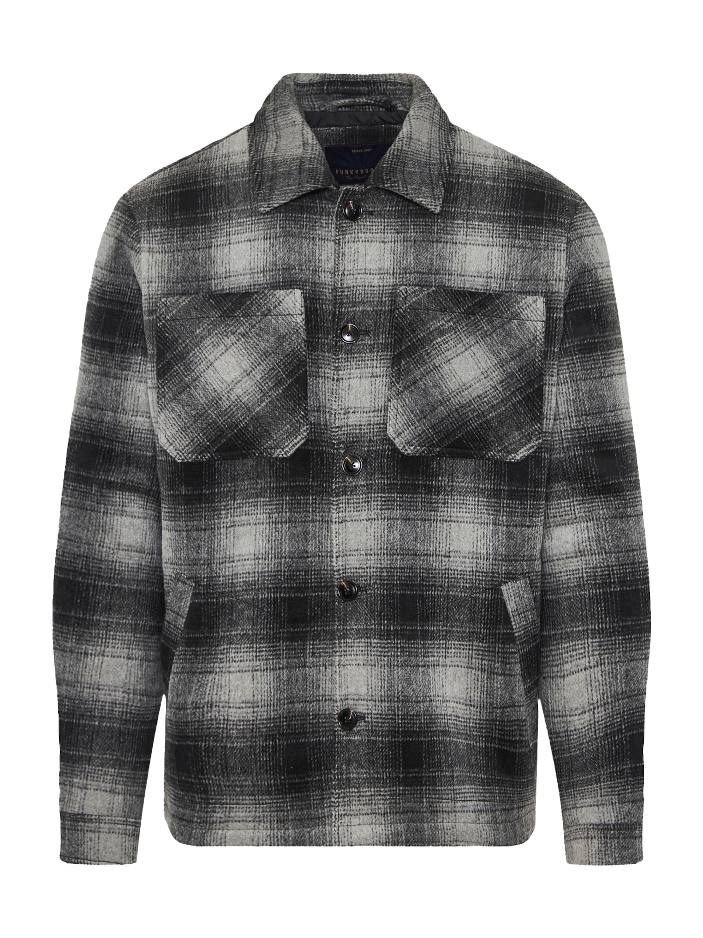 Funky Buddha Преходно яке в сиво: отпред