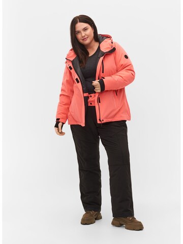 Zizzi Sportjacke 'Mebba' in Pink