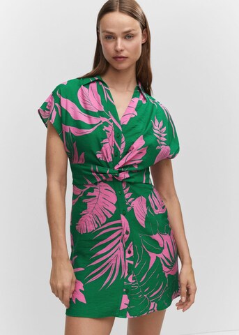 Robe-chemise 'Mila' MANGO en vert : devant