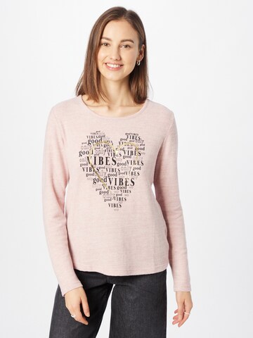 T-shirt BLUE SEVEN en rose : devant