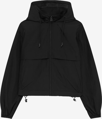 Geacă de primăvară-toamnă de la Pull&Bear pe negru: față