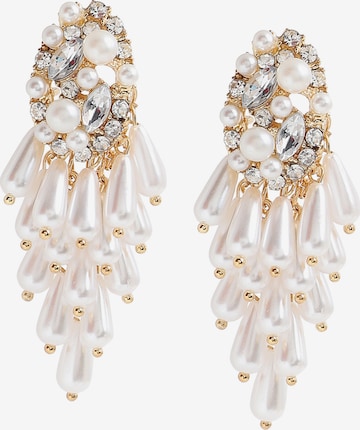 Boucles d'oreilles 'Tayah' SOHI en blanc : devant