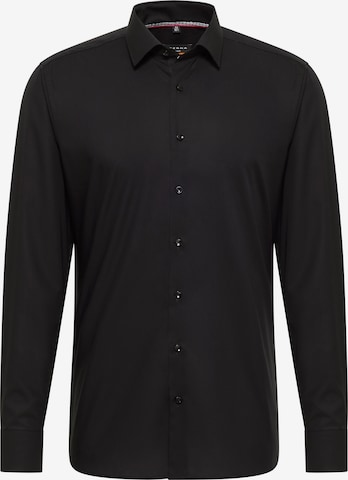 ETERNA Slim Fit Hemd in Schwarz: Vorderseite