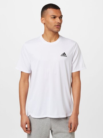 ADIDAS SPORTSWEAR Performance Shirt 'Aeroready Designed For Movement' in White: front